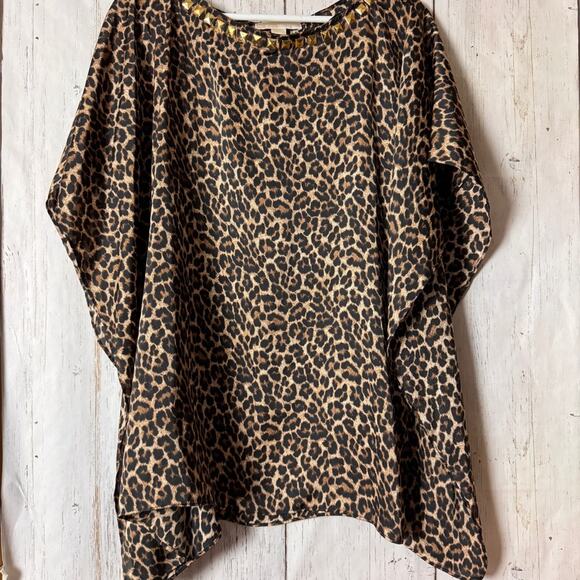 Michael Kors Tops - Michael Kors Women’s Animal Flowy Print Poncho Sz SM